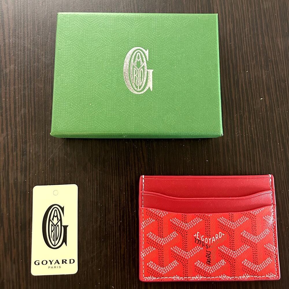 Red Goyard Card Holder